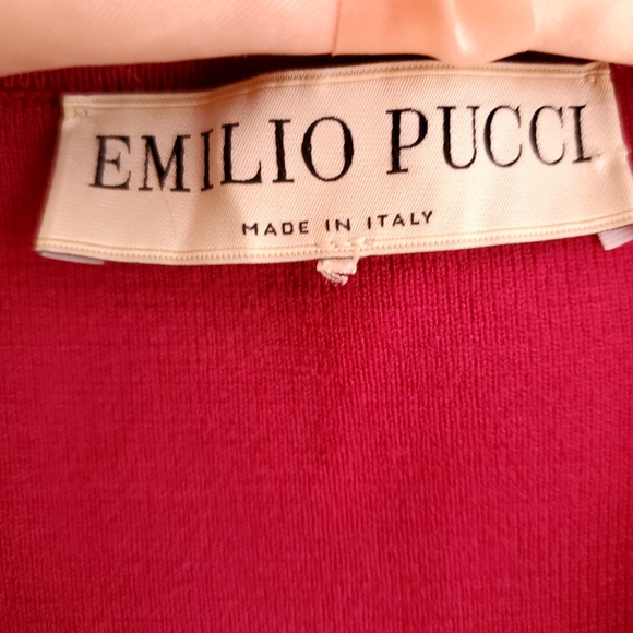 Emilio Pucci Magenta Wool Bodycon Dress Size Medium - Picture 2 of 9
